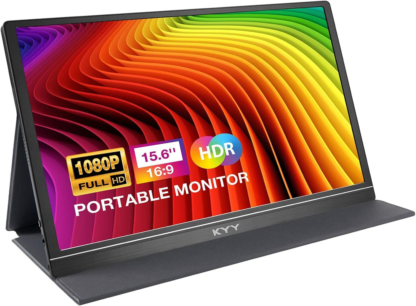 KYY Portable Monitor 15.6'' FHD 1080P Portable Laptop Monitor USB C HDMI Gaming Monitor