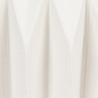 Bloomingville White Fluted Stoneware Flower Pot