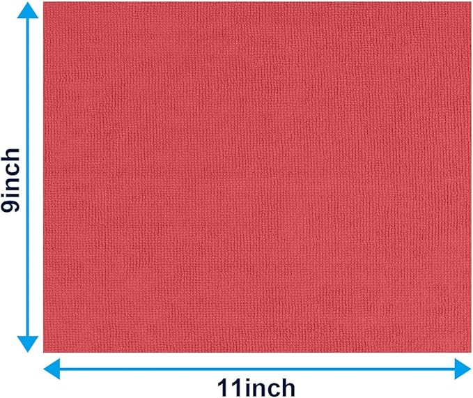 GLIMGLINT Red Microfiber Cleaning Cloth, 100 Pack Cleaning Rags, Ultra