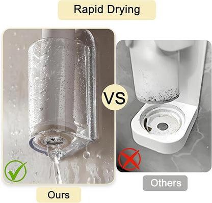 2 Pack Electric Toothbrush Holders, Self Adhesive Wall Mounted Clear Electric
