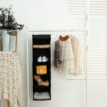 2 Pack Hanging Closet Organizer, 5 Shelves Hanging Storage