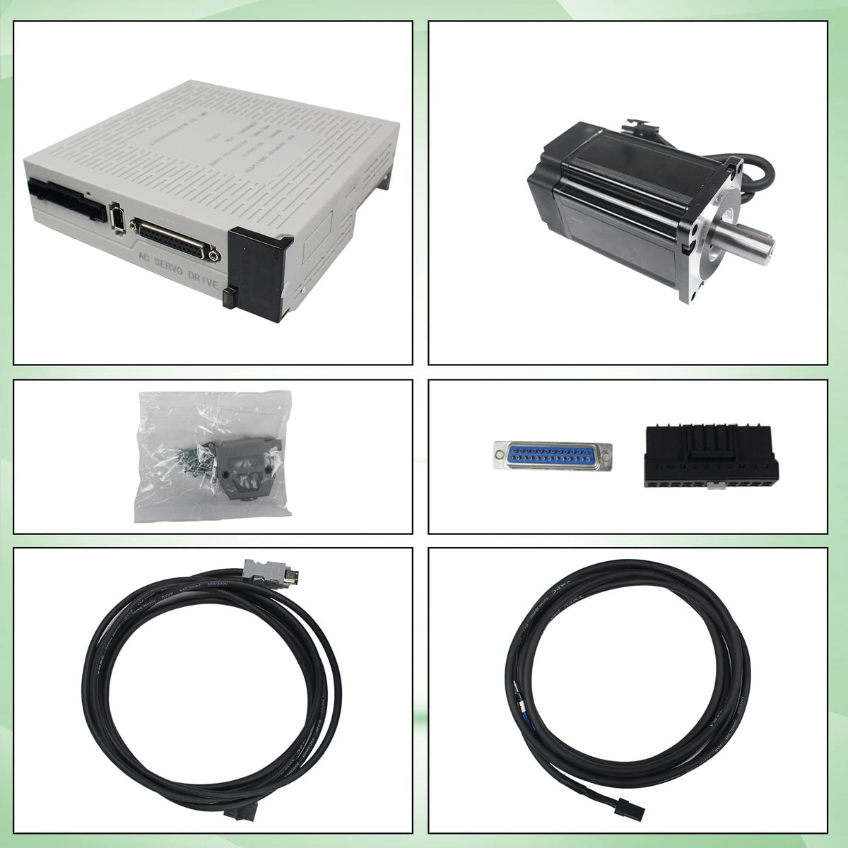 RATTMMOTOR YPMC-400W 220V Servo Motor Kit, Servo Motor with Servo Motor Driver and Brake Encoder Cable, CNC Controller Kit for CNC Engraver Milling Machine/Robot (with Brake)