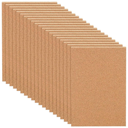 BENECREAT 20 PCS A4 Cork Sheets, 11.7x8.2 Inch Rectangle Cork Board Tiles for Coasters, Wall Art, Bulletin Boards(3mm Thick)