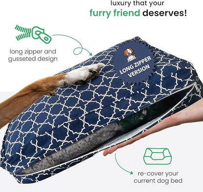 Molly Mutt Small Dog Bed Cover - Romeo & Juliet Print - Measures 22”x27”x5’’ - 100% Cotton - Durable - Breathable - Sustainable - Machine Washable Dog Bed Cover