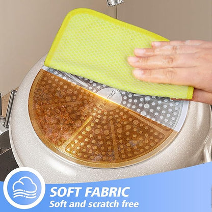 KinHwa Kitchen Washcloths for Dishes Absorbent Microfiber Dish Cloths Quick Dry
