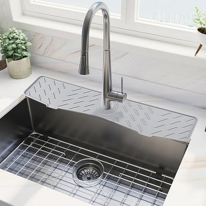 Meiliweser Faucet Mat for Kitchen Sink – 24” x 5.1” Extra-Long Silicone Splash