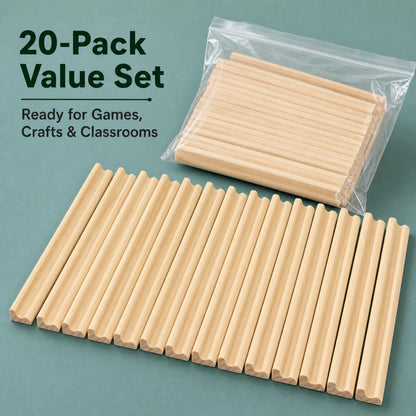 RHBLME 20 Pack Wooden Scrabble Tile Holders, Letter Replacement Racks Word Tray for Crafts, Game Stands, Mexican Train, Mahjong, and More