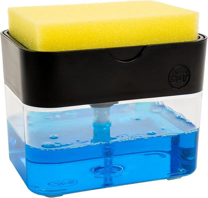 S&T INC. Dish Soap Dispenser and Sponge Holder