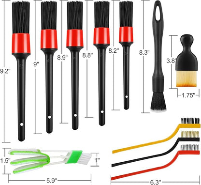 13PCS Car Detailing Brush Set, Car Detailing Brush Kit, Ultra No Soft Scratch