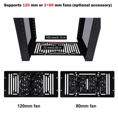 GeeekPi 8U Server Cabinet, 10 inch Server Rack for Network, Servers, Audio, and Video Equipment, DeskPi RackMate T1 Rackmount, 7.87 inch Depth