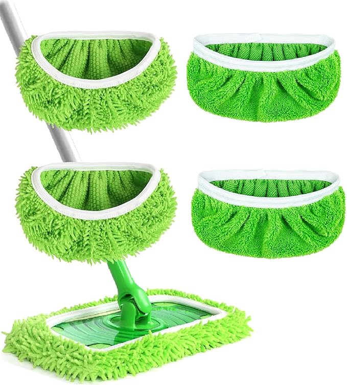 Reusable Microfiber Mop Pads Washable Wet Pads Compatible