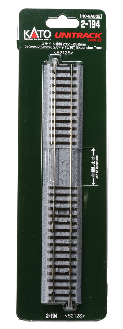 KATO HO Gauge HO Unitrack Sliding Track 8.3 - 10.0 inches (212 - 252 mm) 2-194 Model Railway Supplies