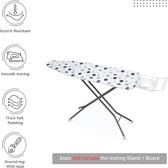 Encasa XO Ironing Board Cover and Pad 54"x15"
