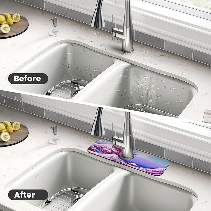Wave Kitchen sink faucet pad, strong water absorption, anti slip, very suitable