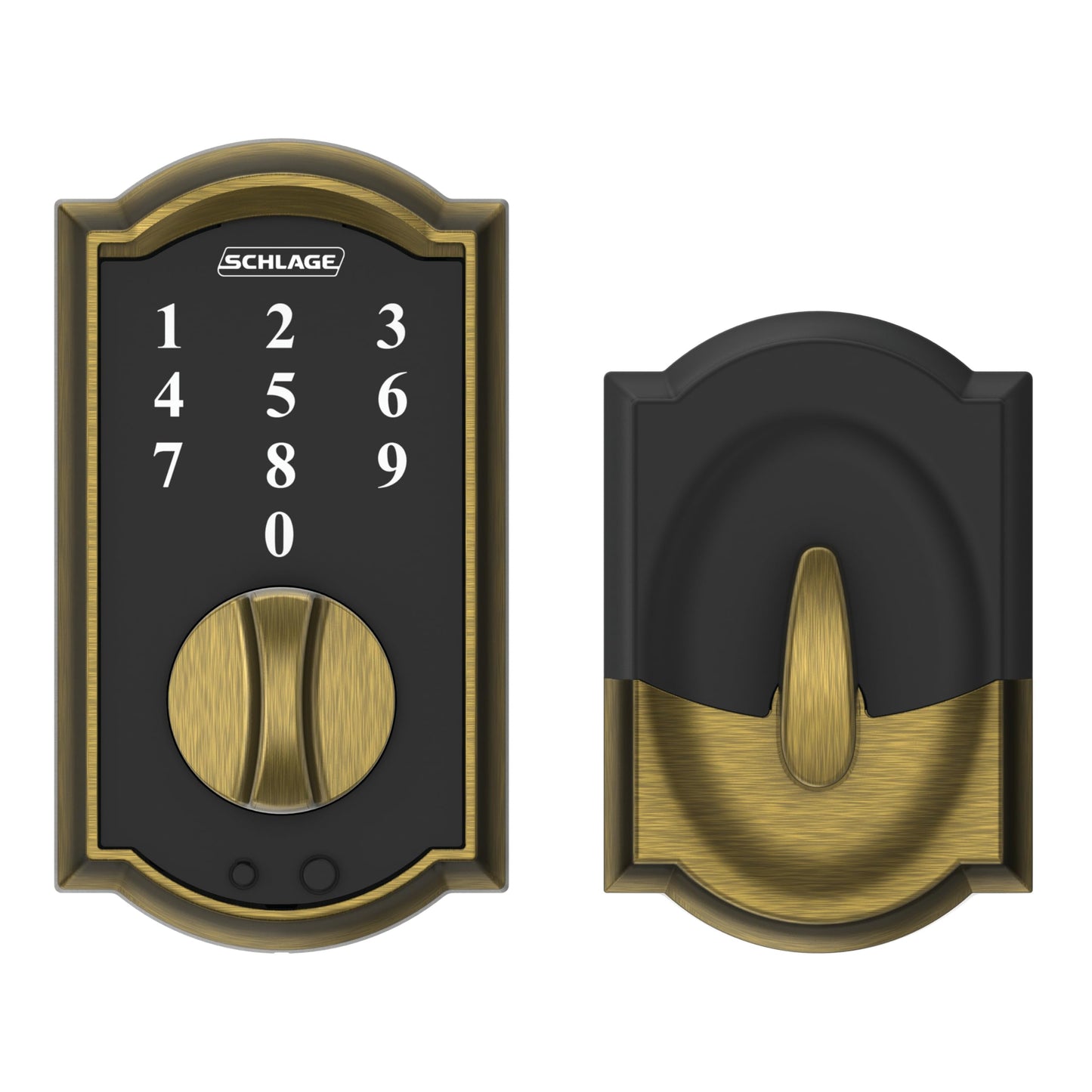 SCHLAGE BE375 CEN 622 Touch Keyless Touchscreen Electronic Deadbolt Lock, Matte Black