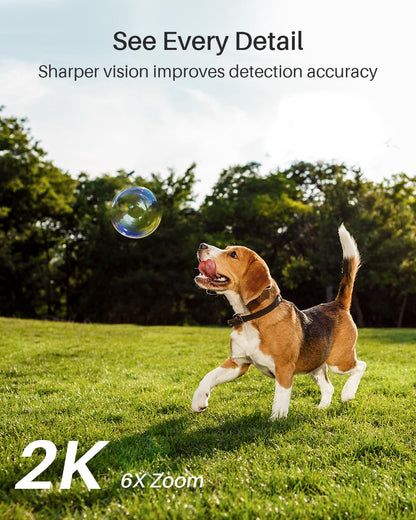 WUUK Security Cameras Wireless Outdoor, Indoor Home Surveillance System, 2K, No Monthly Fee, Motion Alert, Night Vision, 2.4/5 GHz WiFi, 32G Local Storage, Compatible with Alexa & Google, 2-Camera Kit