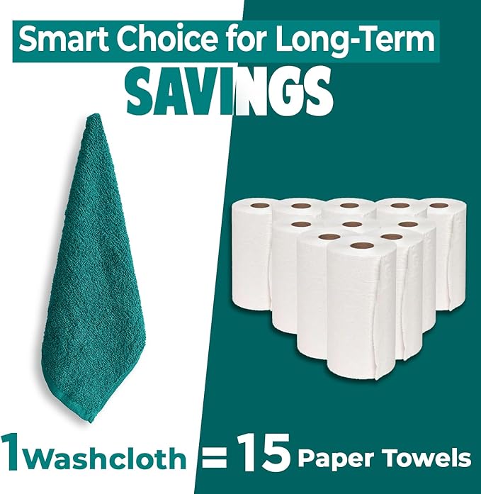 DAN RIVER 12 Pack Wash Cloths for Showering