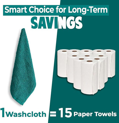DAN RIVER 12 Pack Wash Cloths for Showering
