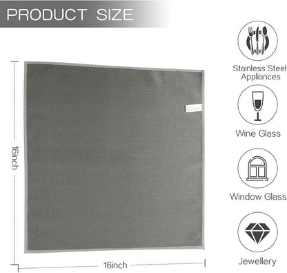 SINLAND Microfiber Glass Cleaning Cloths