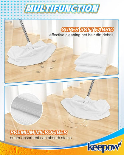 KEEPOW 4PCS Extra Large Microfiber Cleaning Clothes, Washable Reusable