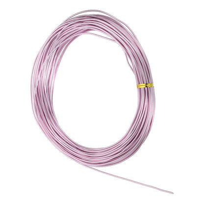 MECCANIXITY 13 Gauge 1.8mm Aluminum Wire, 100 Feet Bendable Metal Craft Armature Wire for Jewelry Making DIY Beading Floral Wreath Wrapping Sculpting, Light Pink