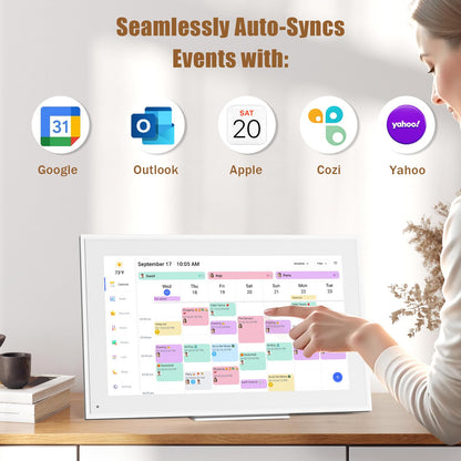 15.6-inch Wall Digital Calendar,Smart WiFi Calendar & Chore Chart,Full HD Touchscreen Interactive Display for Family Schedules-Wall/Desk Mountable Planner,Meeting Reminders & Deadline Tracking