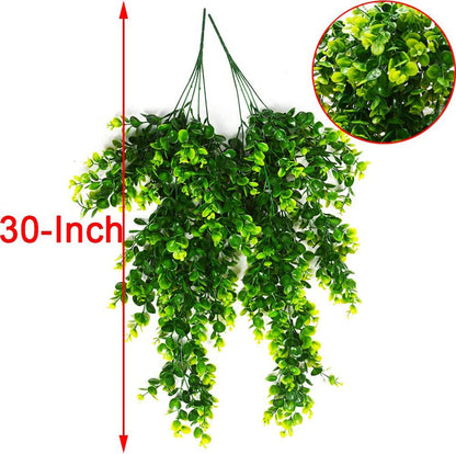 Toprooms Hanging Fake Plants,4 Pcs Faux Eucalyptus Leaf Greenery Vine Plant Faux Plants Fake Ivy Room Decor Home Garden Wedding Party Indoor Outdoor Decorations (Vine)