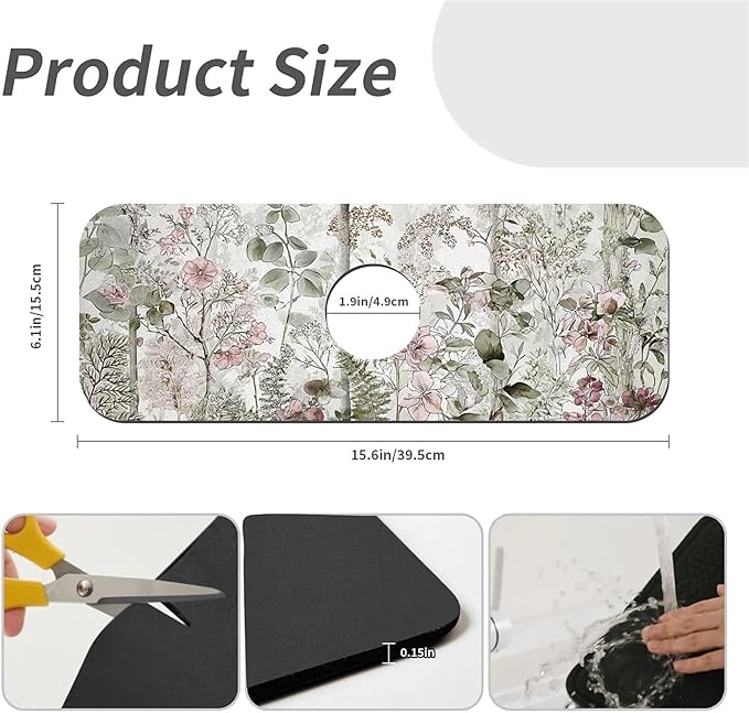 Kitchen Sink Splash Guard，Elegant-forest