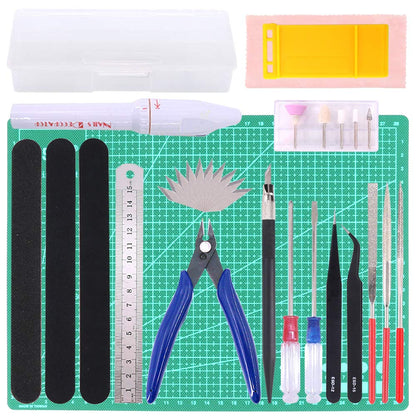 Keadic 29Pcs Modeler Basic Tools Craft Set Model Tools Kit Hobby Building Tools Kit for Professional Model Assemble Building