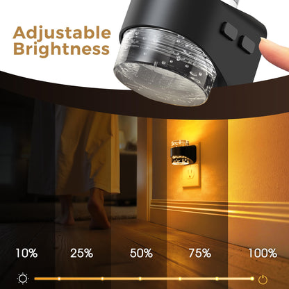 L LOHAS LED Night Light, Bubble Night Lights Plug into Wall,2 Pack 3000K/4000k/5000K Adjustable Color Temperature Night Light,Dimmable Nightlights with Dusk to Dawn Sensor for Rooms Bathroom Hallway