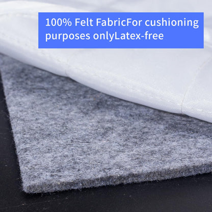 Extra Large Area Rug Cushioned Pad, 5x7 Ft 1/2”Thick Felt Pad for Hardwood Floors, Keeps Rug in Place Soft