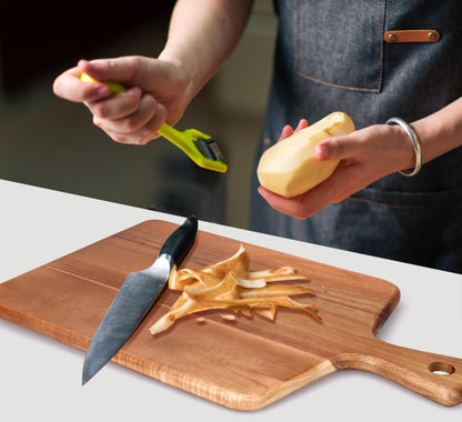 Gtencemen Acacia Wood Cutting Board with Handle Best Cheese for Charcuterie Board Kitchen Wooden Chopping Block for Meat Vegetable Bread Fruit Serving Board Wood Butcher Block Carving Board, 17" X 10"