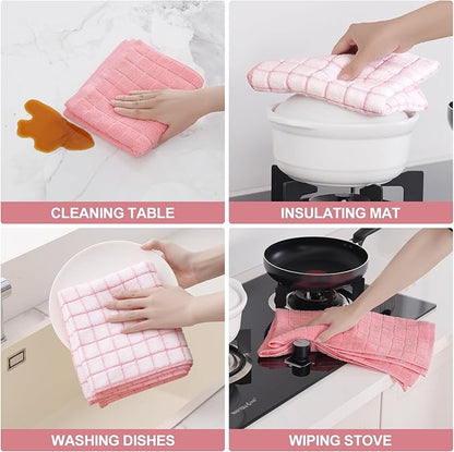 Homaxy Premium Cotton Kitchen Towels 16"x 28", Large Natural Ring Spun 390 GSM