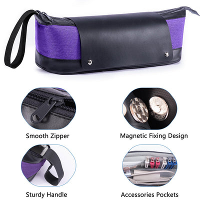 Large Hair Tools Travel Bag with Iron Mat - 2in1 Hair Tools Organizer for Hair Dryer Brush, Flat Irons, Straighteners, Curling Irons, Hair Bag, Makeup Bag, Cosmetic Bag for Travel Essentials