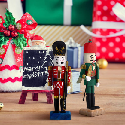 Sumind Christmas Unfinished Nutcracker Christmas Wooden Nutcrackers 5 Inch Xmas Craft Kit Box Paintable Nutcracker Figures for Adults Arts Project Ornaments Decoration(12 Pieces)