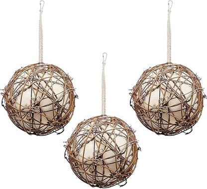 Gute Globe Hummingbird Nesters, Hummingbird Nesting Houses Set of 3, Bird Nesting Materials Holder, Refillable Balls Bird Nesting Station for Outdoor Wild Birds Wrens Finches Parrot