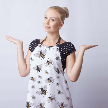 Olikked Funny Aprons for Adults Men Honeybee Big Small Funny Bee Insects Mans Apron for Kitchen Cooking Restaurant BBQ Painting Crafting Gardening 27” (W) x 31” (H), Waterproof Aprons