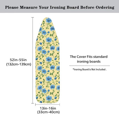 Blue Floral Ironing Board Cover Standard Ironing Board Full Size
