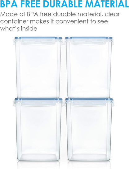 Vtopmart Large Food Storage Containers 5.2L / 175oz, 4 Pieces BPA Free Plastic