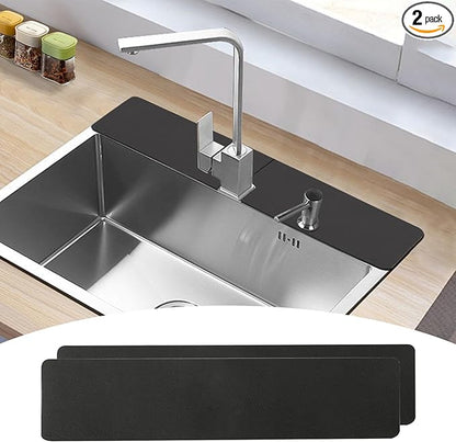 2PCS Customizable Faucet Mat for Kitchen Sink: 30"L x 5.5"W Quick Drying