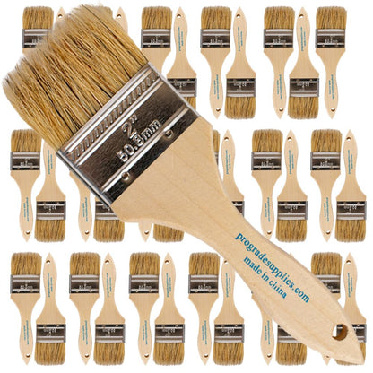 Pro Grade 2" Chip Brushes – Disposable Paint Brushes (36 Pack) Contractor Pack for Paint, Stain, Glue & Epoxy