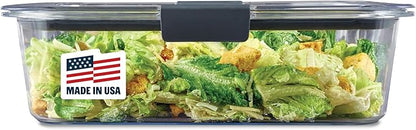 Rubbermaid Brilliance Large Food Storage Container, 9.6 Cup, Leak-Proof