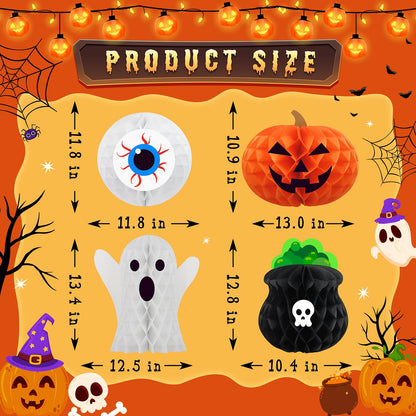 Halloween Birthday Decorations – Halloween Table Centerpieces, Honeycomb Decor for Theme Party Supplies