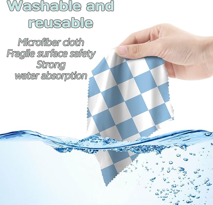 6 PCS Glasses Cleaning Cloth Eyeglass Lens Microfiber Cleaning Cloth Reusable