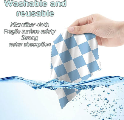 6 PCS Glasses Cleaning Cloth Eyeglass Lens Microfiber Cleaning Cloth Reusable