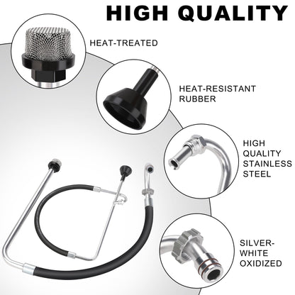 Hromee Stainless Steel Suction Hose and Reflux Line Sets, Airless Paint Sprayer Accessories for Graco 390 395 490 495 595 695