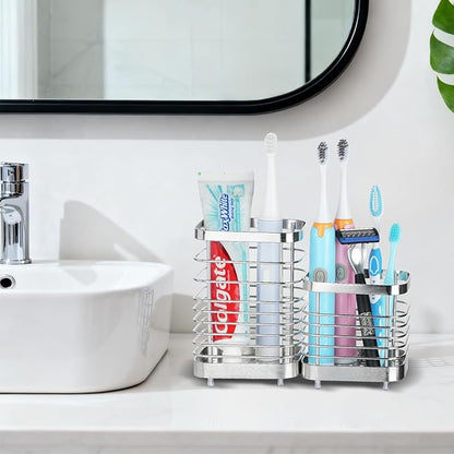 MYITYARD Toothbrush Holder for Bathroom, Stainless Steel Ventilated Electric