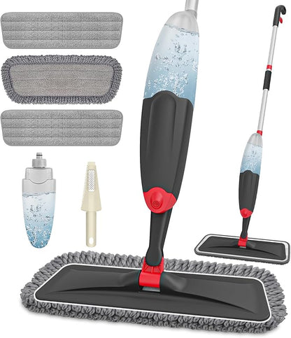 HOMTOYOU Microfiber Hardwood Floor Mop: Dust Spray Mops