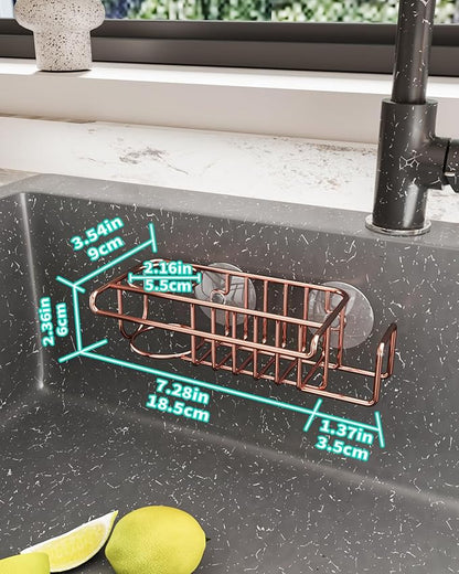 HapiRm Sponge Holder for Kitchen Sink, No Drill Kitchen Sink Caddy Organizer