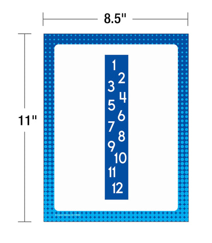 Carson Dellosa 12-Piece Multiples Posters, 8.5" x 11" Wall Art Covering 1-12 Math Facts for Bulletin Board, Mathematics Classroom Decor and Teacher Supplies